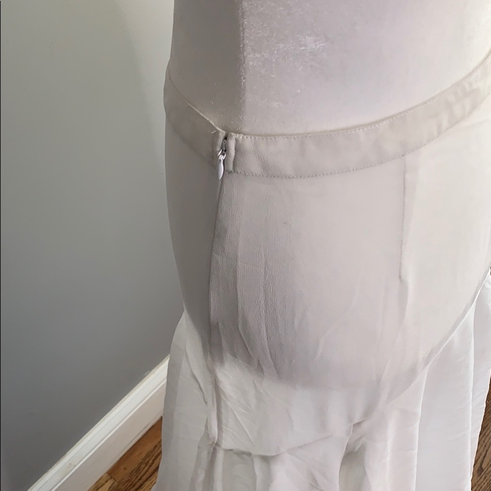 Anthropologie Sheer White Tiered Ruffle Skirt S - Picture 7 of 8